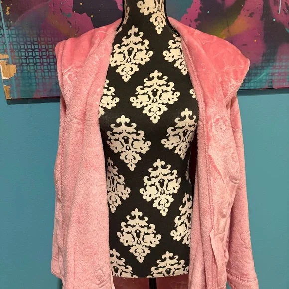 NEW Pink Juicy Couture Logo Pink Robe NWOT Velour Large/X-large XL - Picture 5 of 13